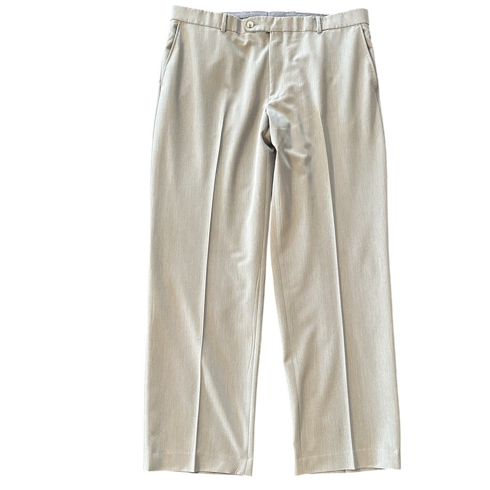 1946 by Ballin Mens 38x30‎ Gray Dress Pants Total Comfort Stretch Flat Front